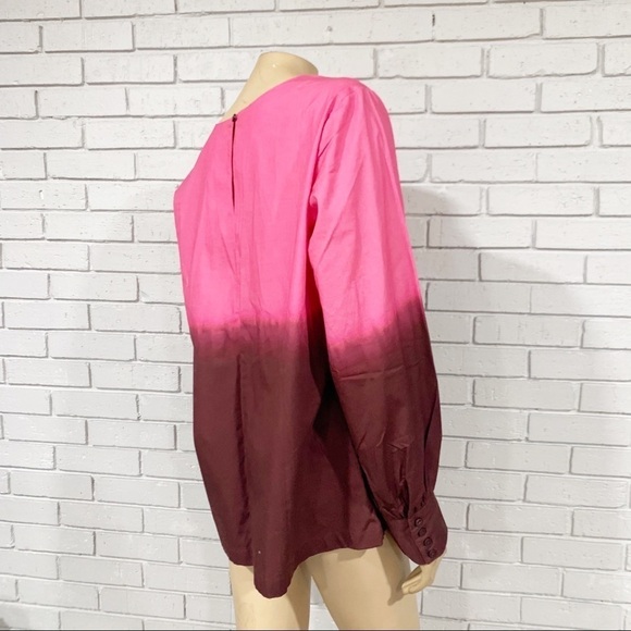 Anthropologie PorridgePink Dorothea DipDyed Blouse - Picture 7 of 13